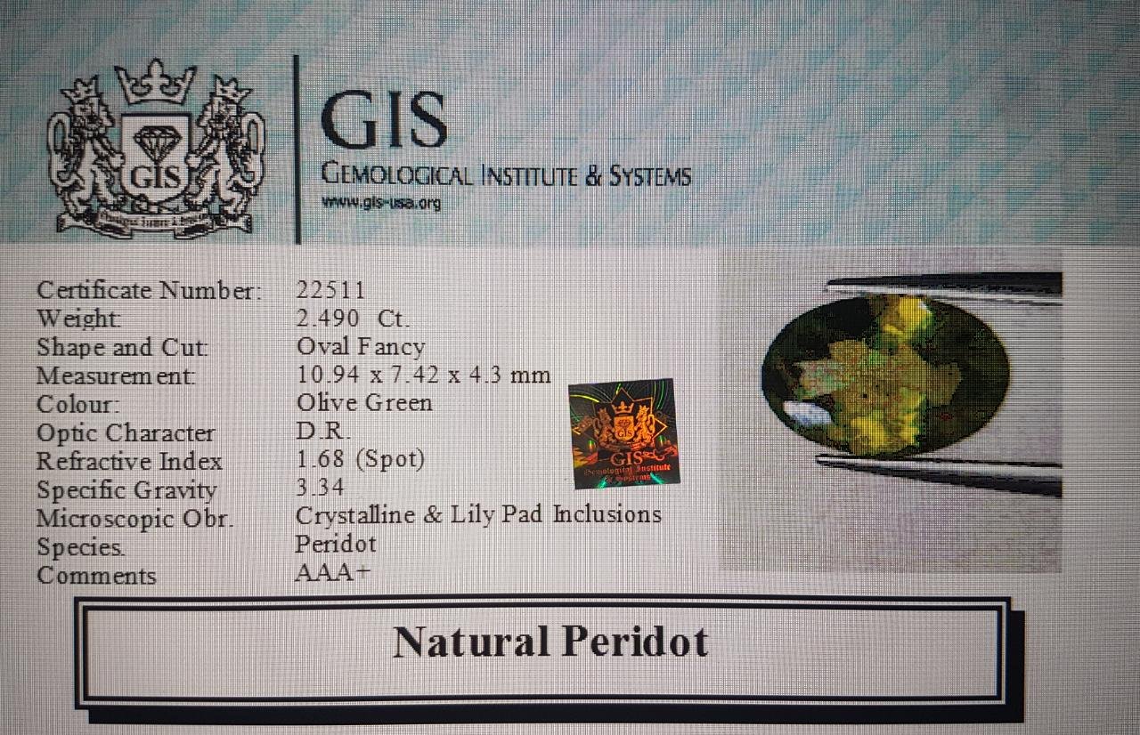 NPD347 4 Peridot 2.49 Ct.