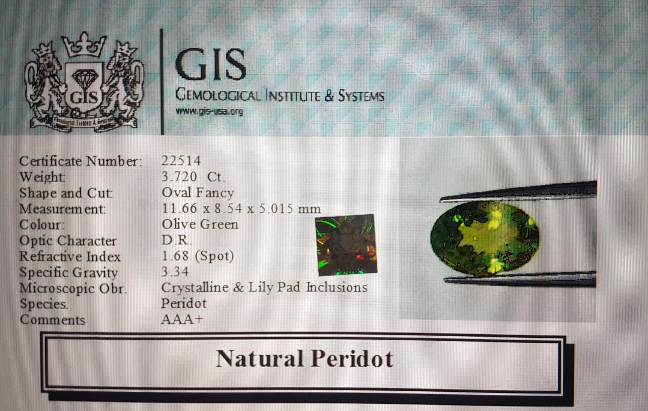 NPD350 4 Peridot 3.72 Ct.