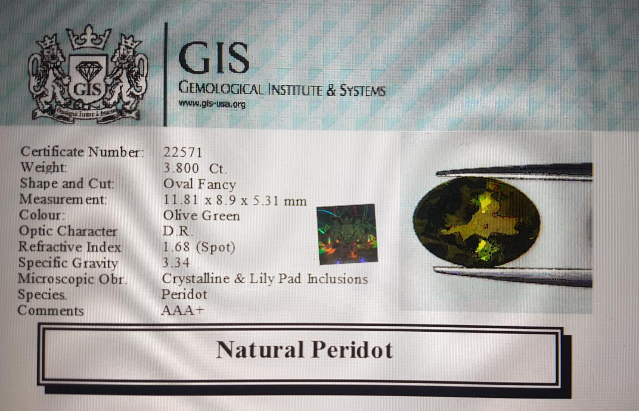 NPD407 4 Peridot 3.8 Ct.