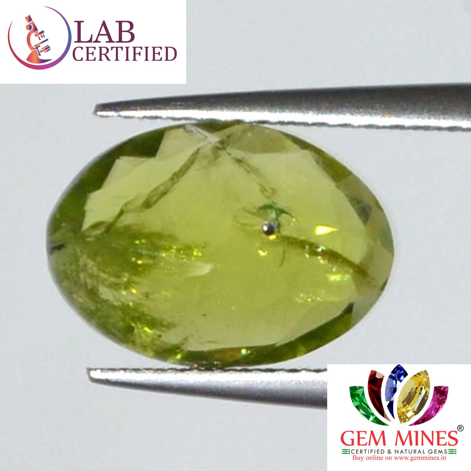 NPD412 2 Peridot 3.76 Ct.