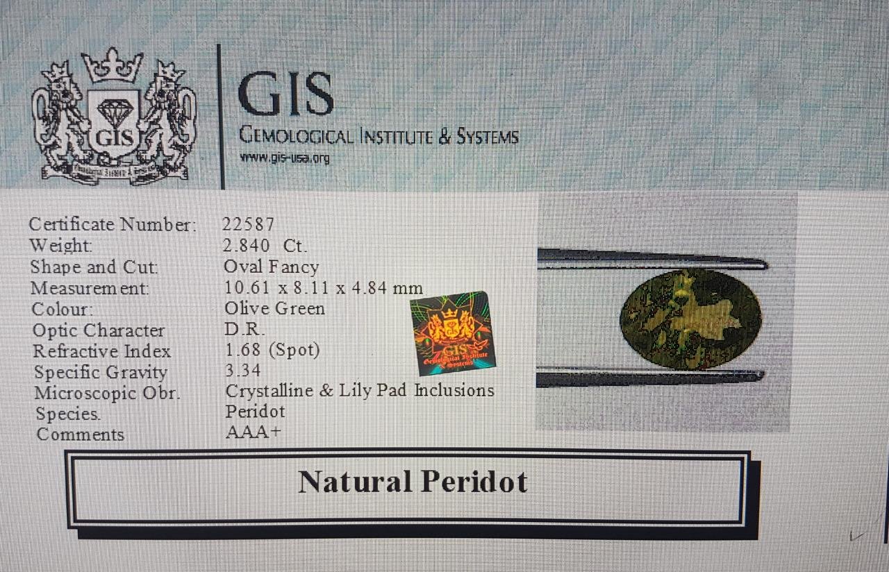 NPD423 4 Peridot 2.84 Ct.