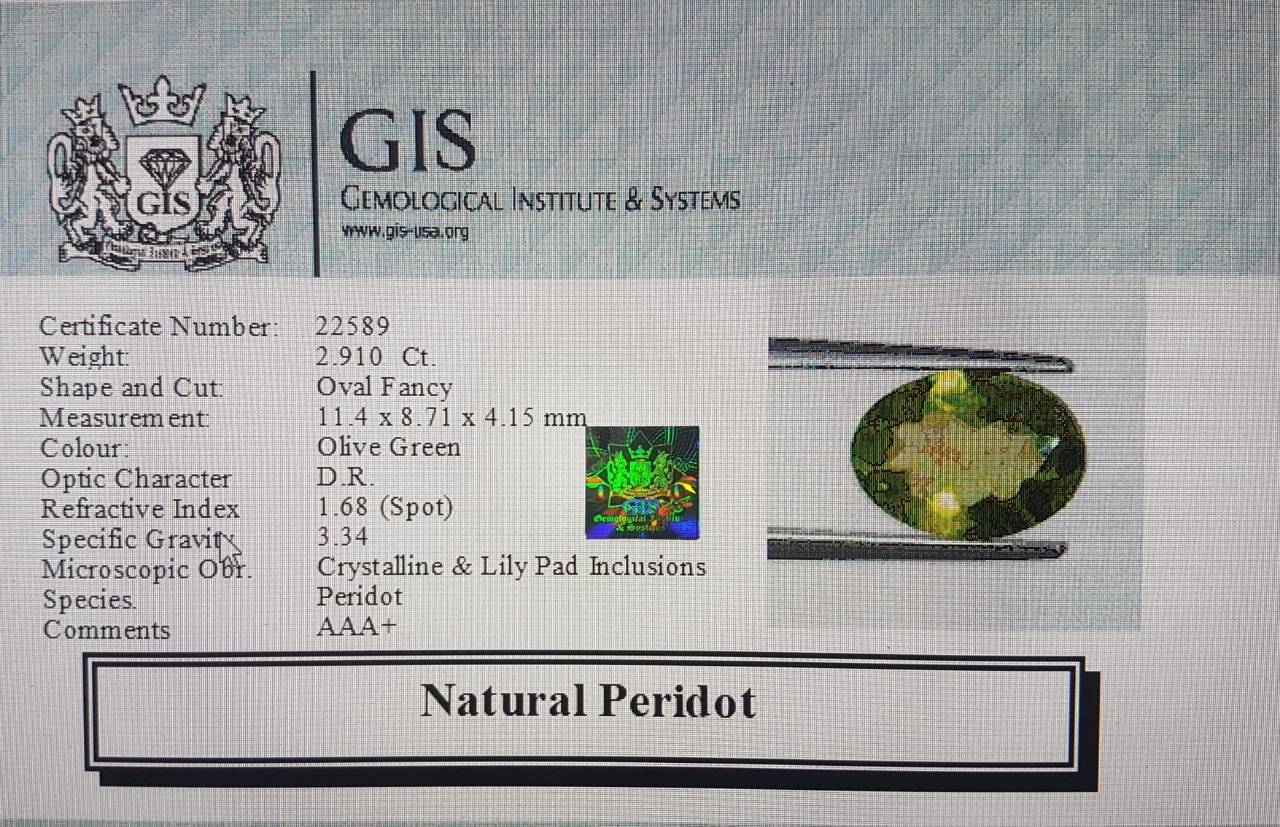 NPD425 4 Peridot 2.91 Ct.