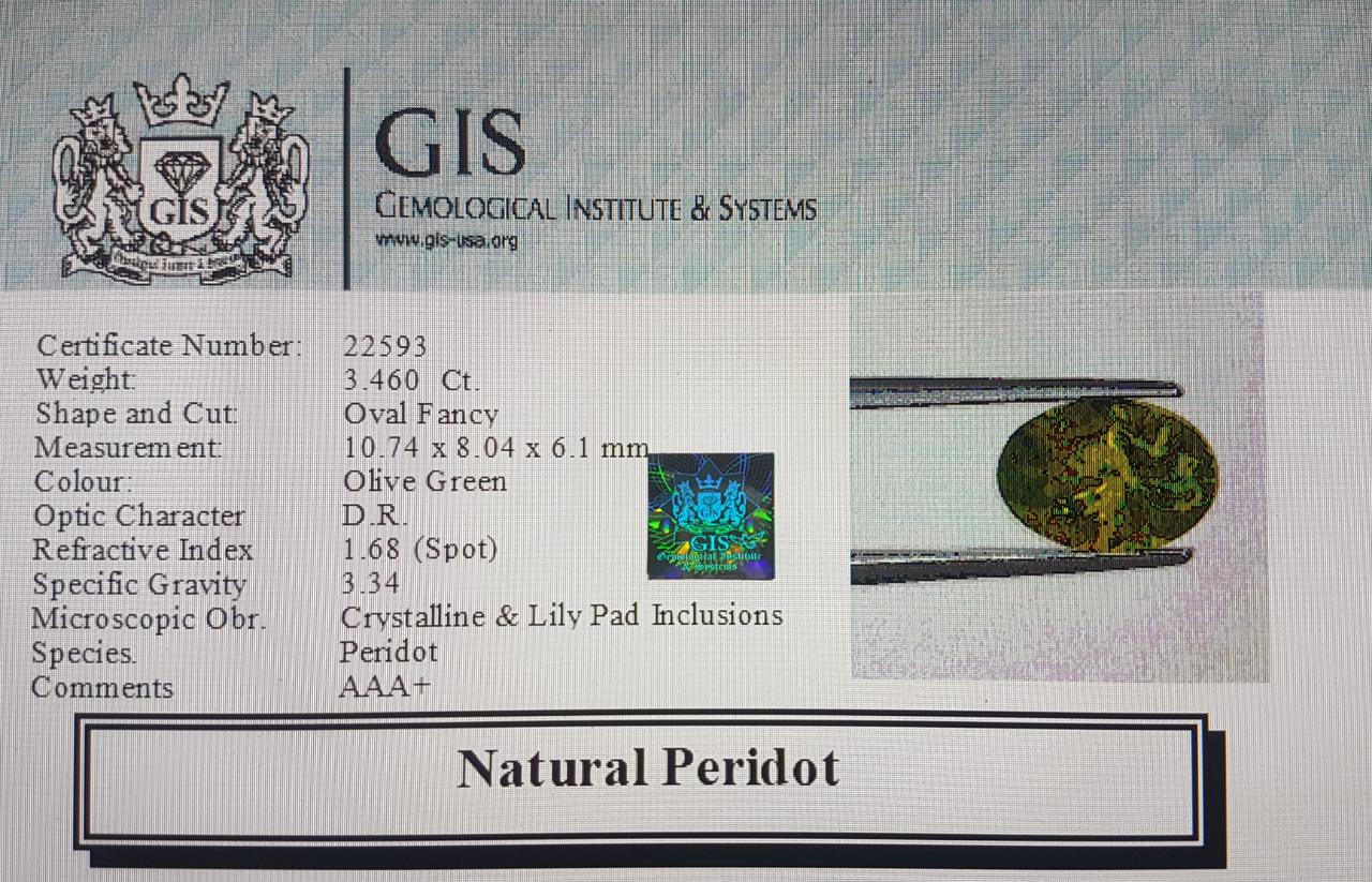 NPD429 4 Peridot 3.46 Ct.