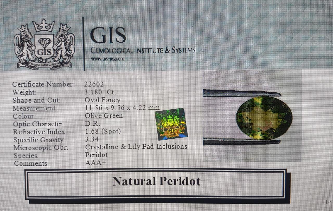 NPD438 4 Peridot 3.18 Ct.