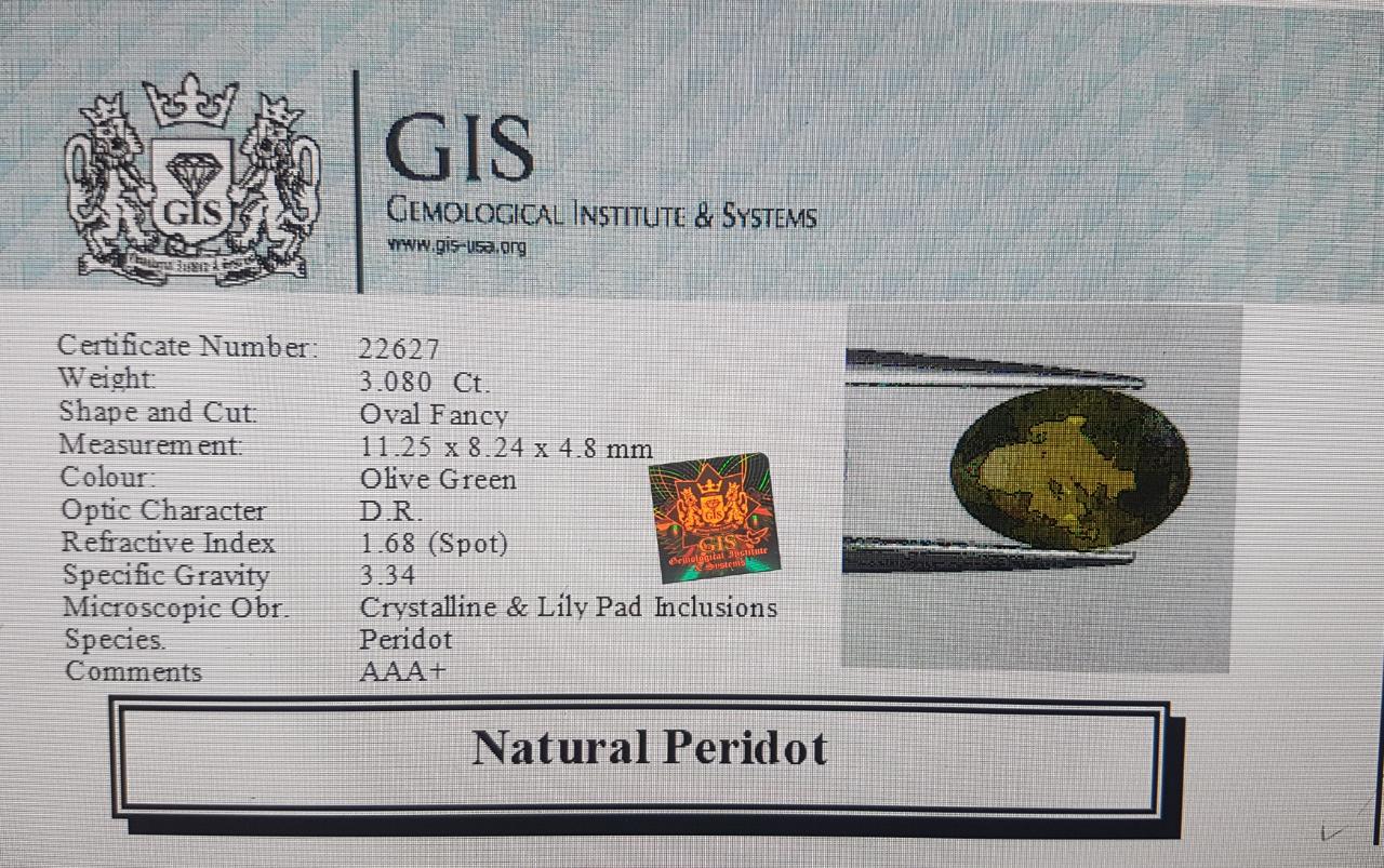 Peridot 3.08 Ct. 5 NPD463 4 Peridot 3.08 Ct.