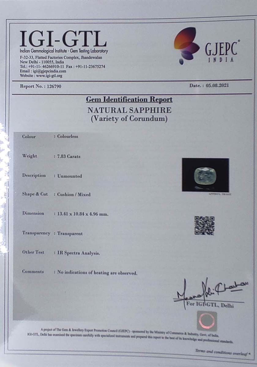 NSP638 4 Sapphire 7.83 Ct.