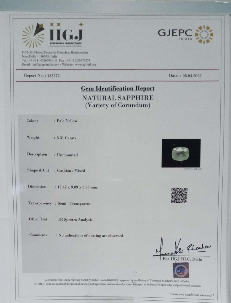 Sapphire 8.31 Ct. 5 NSP751 4 Sapphire 8.31 Ct.