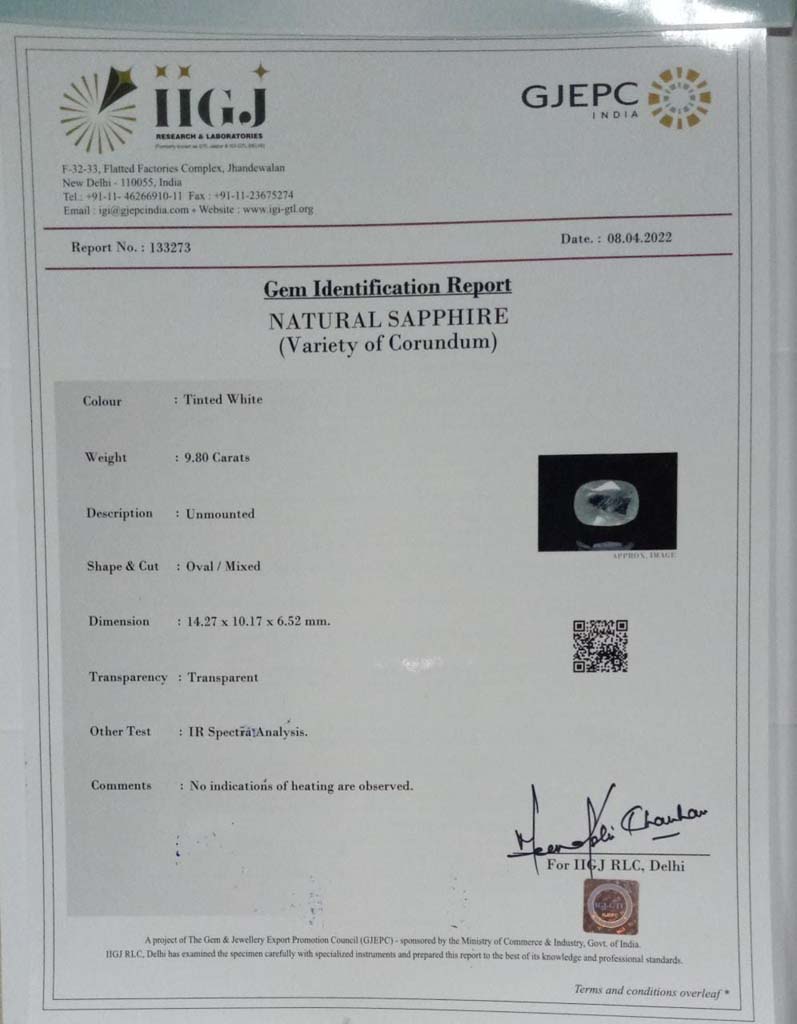 Sapphire 9.8 Ct. 5 NSP752 4 Sapphire 9.8 Ct.