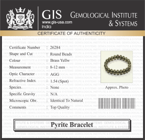 Pyrite Bracelet 10 mm  Ruhane