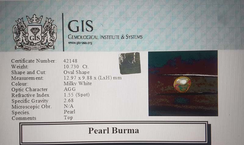 Burma Pearl 10.73 Ct.