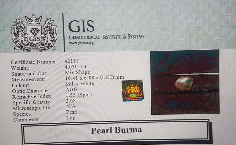 Burma Pearl 4.03 Ct.