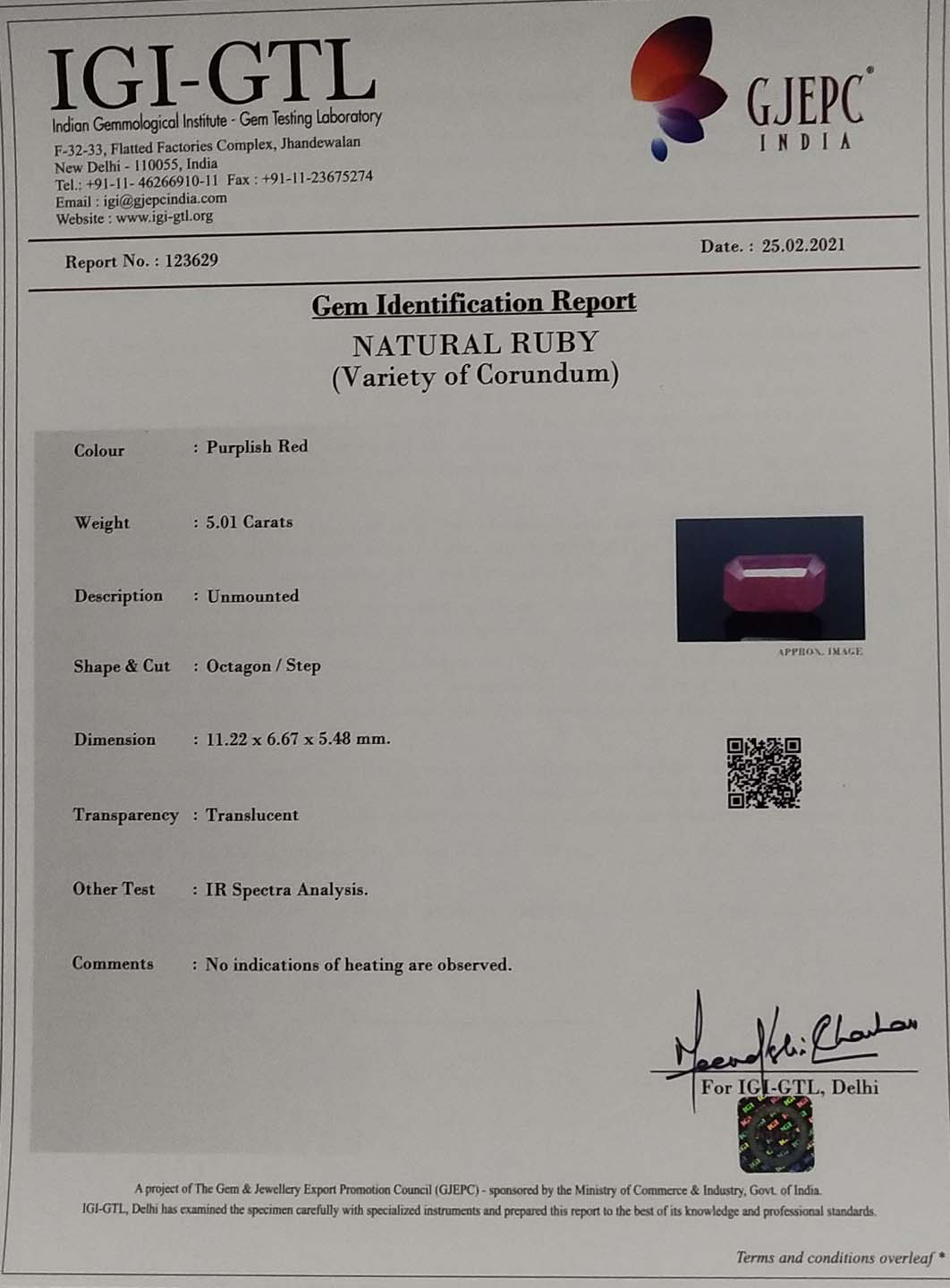 Ruby 5.01 Ct. 5 RUB4653 4 Ruby 5.01 Ct.