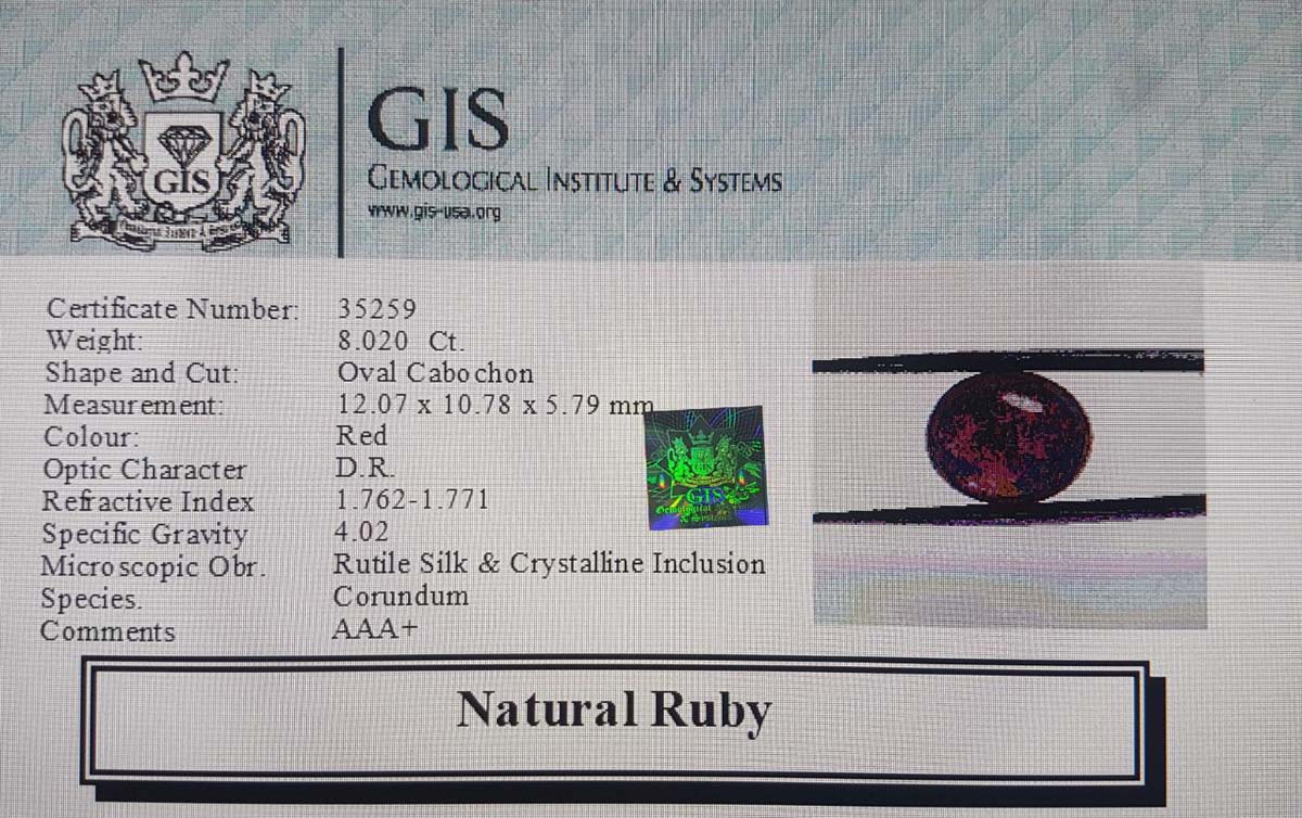 Ruby 8.02 Ct. 5 RUB4741 4 Ruby 8.02 Ct.