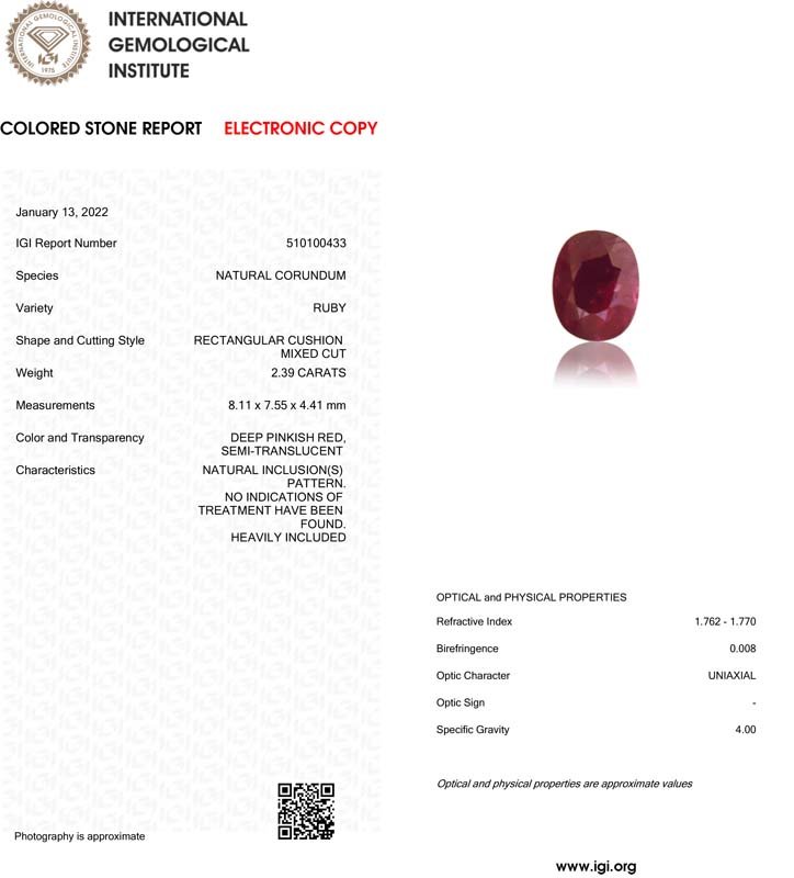RUB4814 4 Ruby 2.39 Ct.