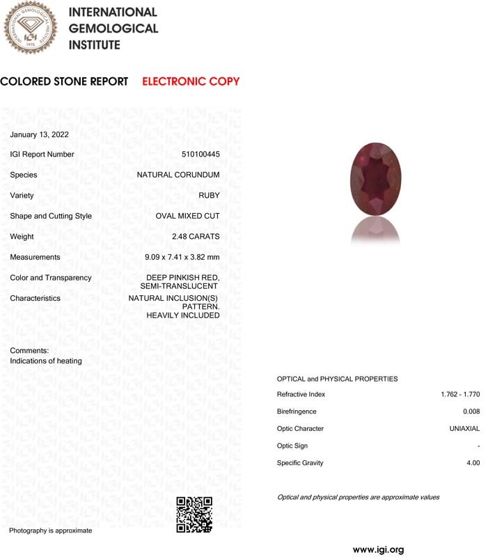 RUB4821 4 Ruby 2.48 Ct.