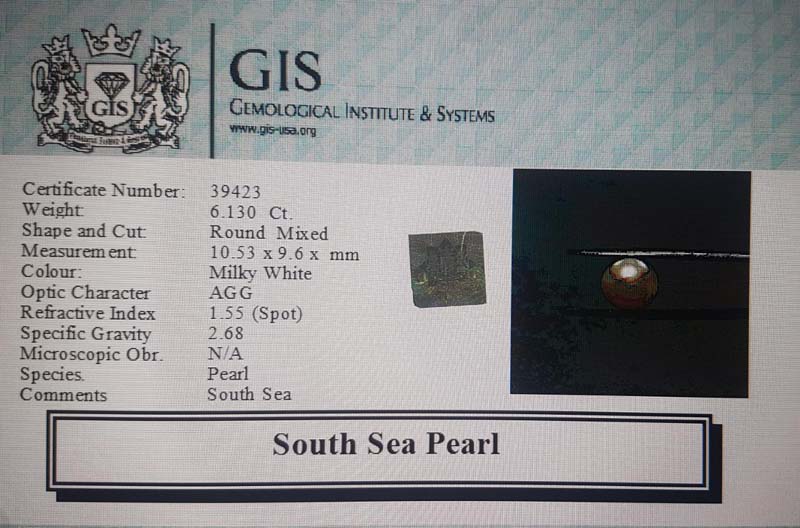 South Sea Pearl 6.13 Ct.