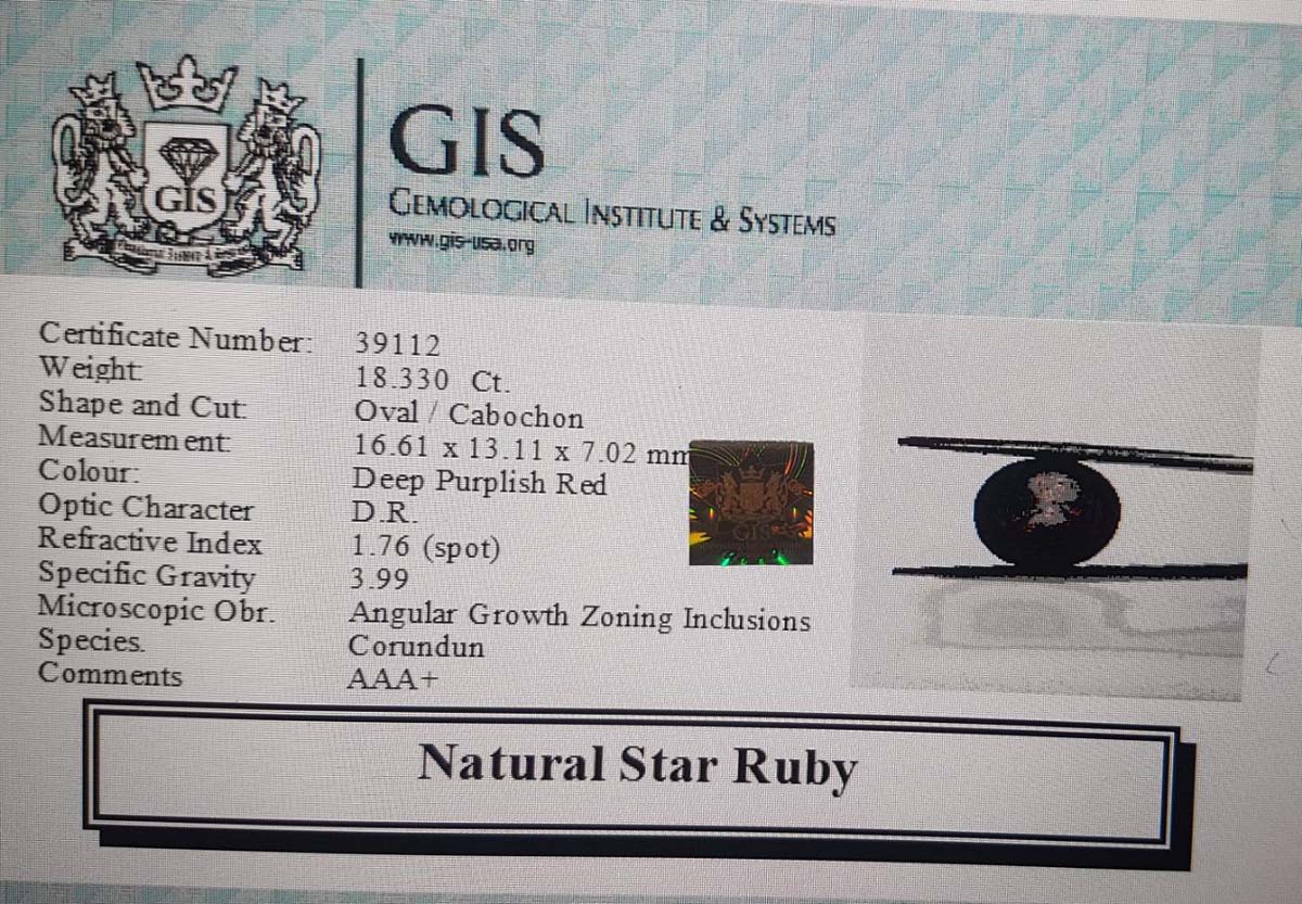 Star Ruby 18.33 Ct.