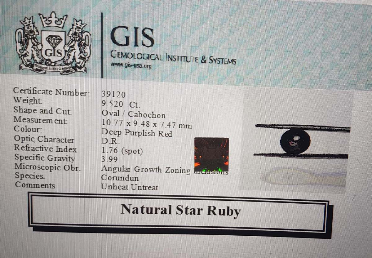 Star Ruby 9.52 Ct.