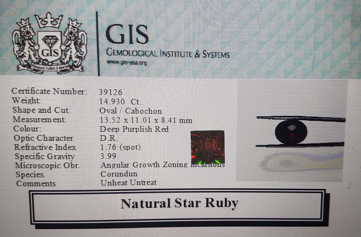 Star Ruby 14.93 Ct.