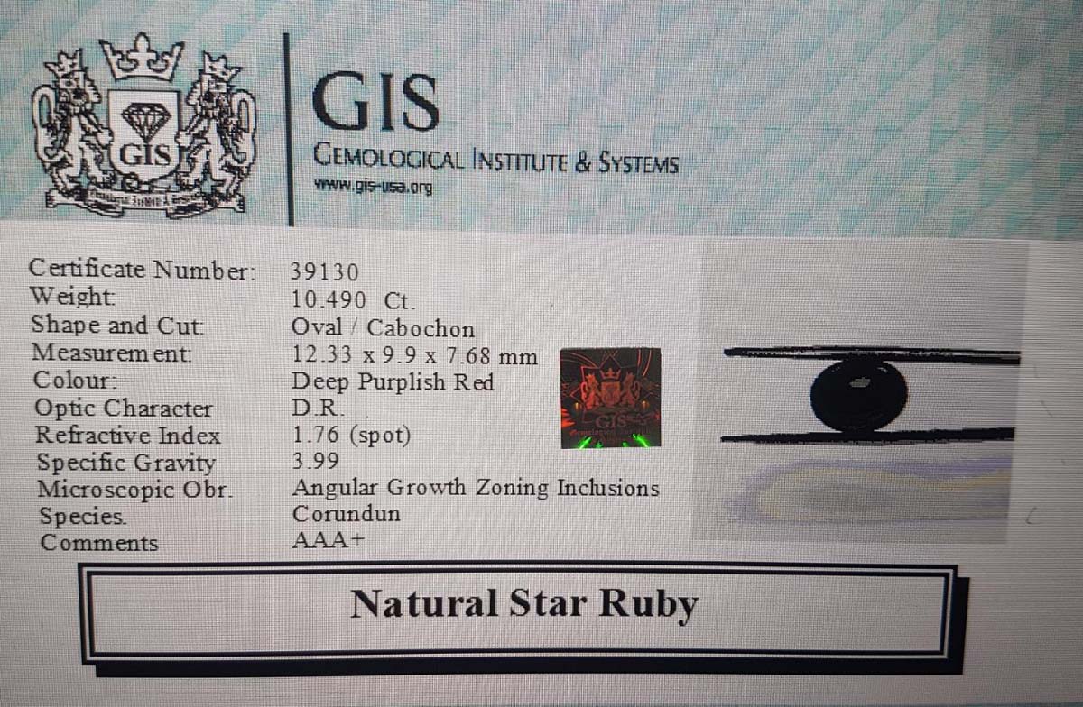 Star Ruby 10.49 Ct.