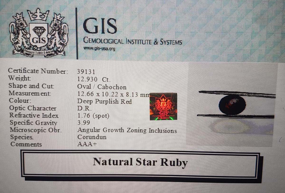 Star Ruby 12.93 Ct.