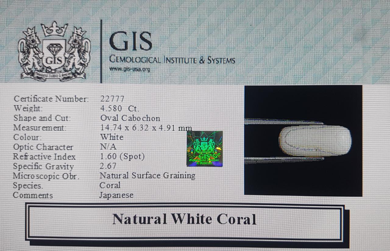 White Coral 4.58 Ct.