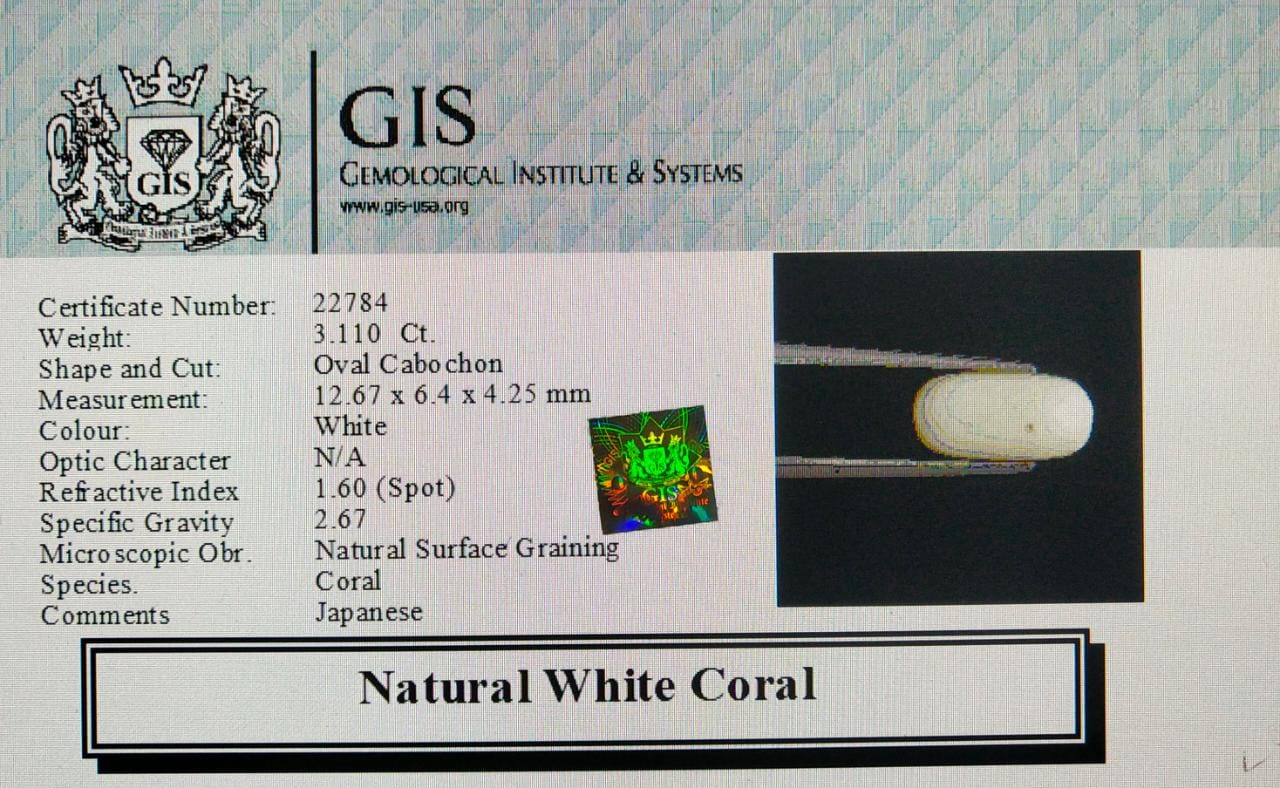WC107 4 White Coral 3.11 Ct.