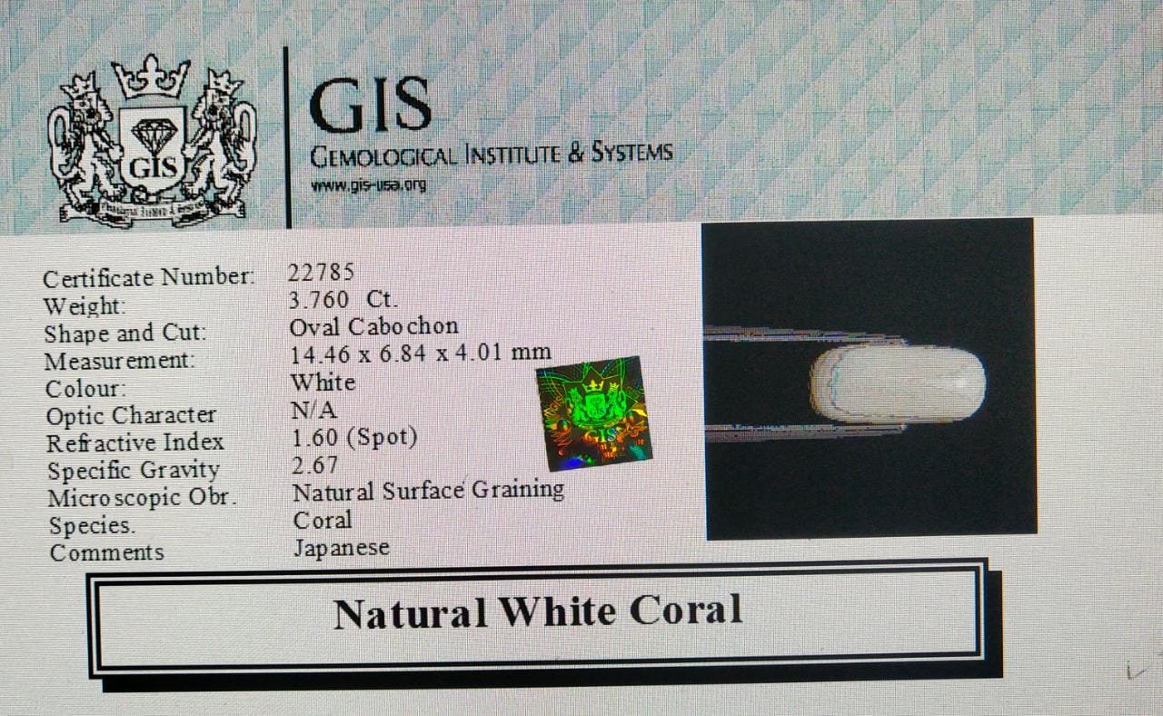 WC108 4 White Coral 3.76 Ct.