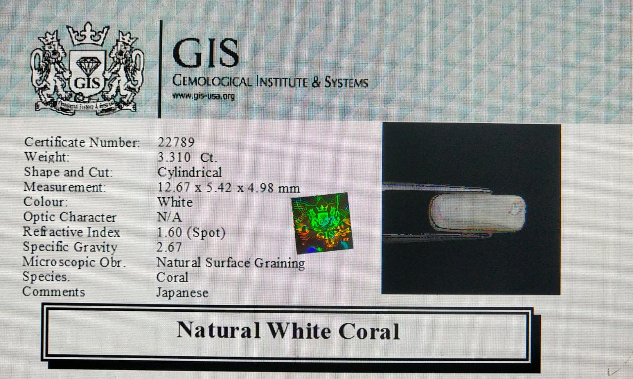 WC112 4 White Coral 3.31 Ct.