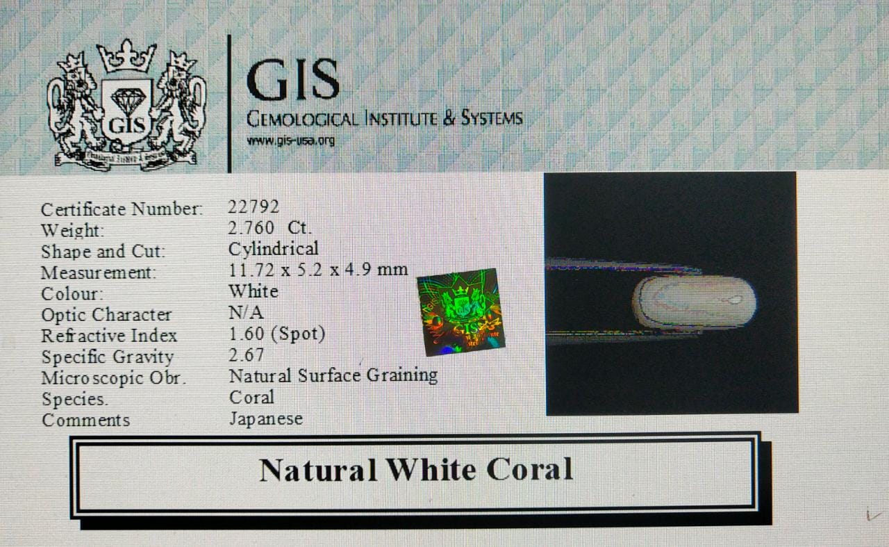 WC115 4 White Coral 2.76 Ct.