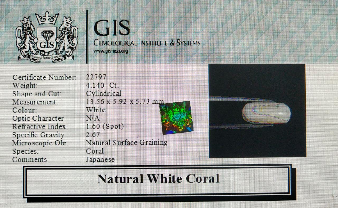 White Coral 4.14 Ct. 5 WC120 4 White Coral 4.14 Ct.