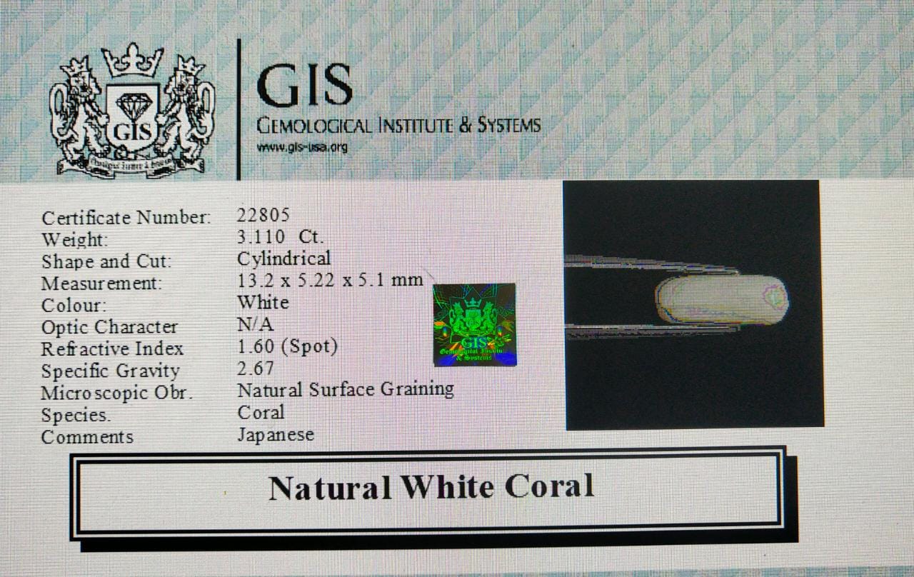 White Coral 3.11 Ct. 5 WC128 4 White Coral 3.11 Ct.
