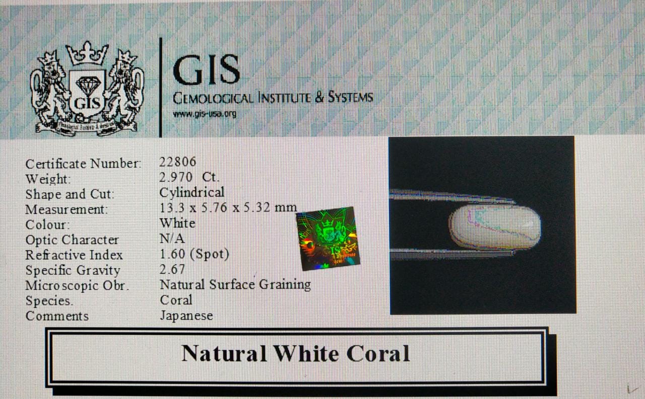 WC129 4 White Coral 2.97 Ct.