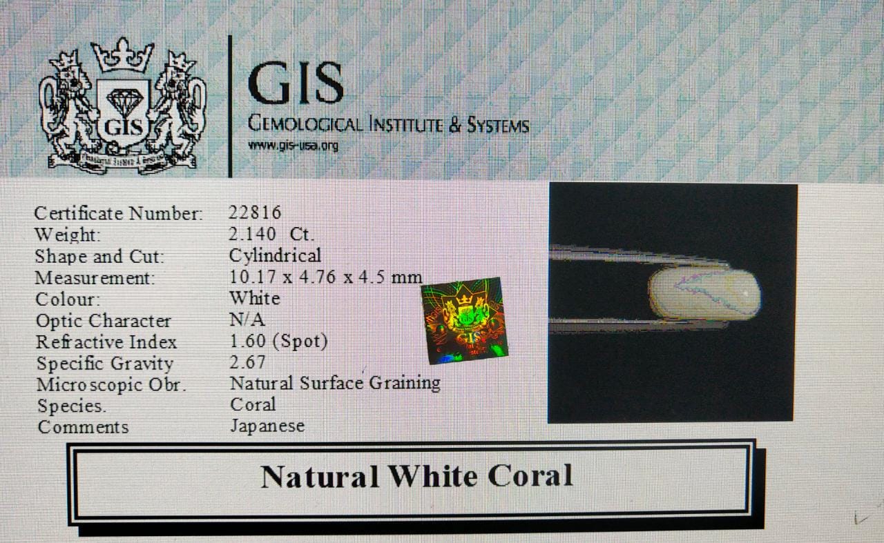 WC139 4 White Coral 2.14 Ct.