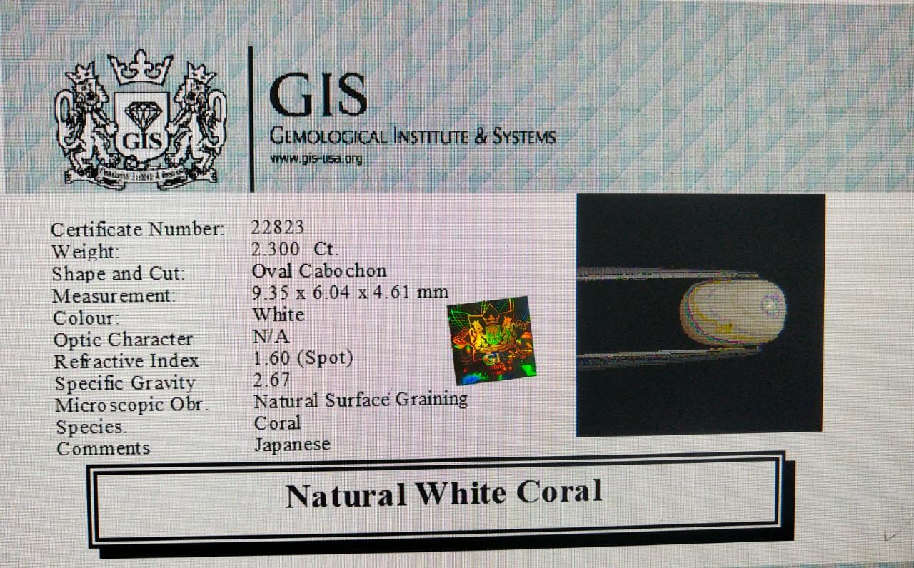 WC146 4 White Coral 2.3 Ct.