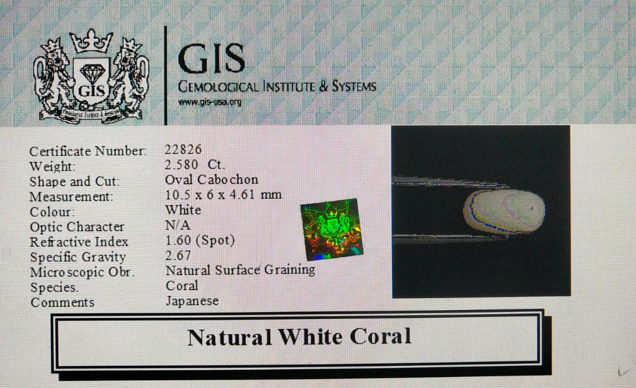 WC149 4 White Coral 2.58 Ct.