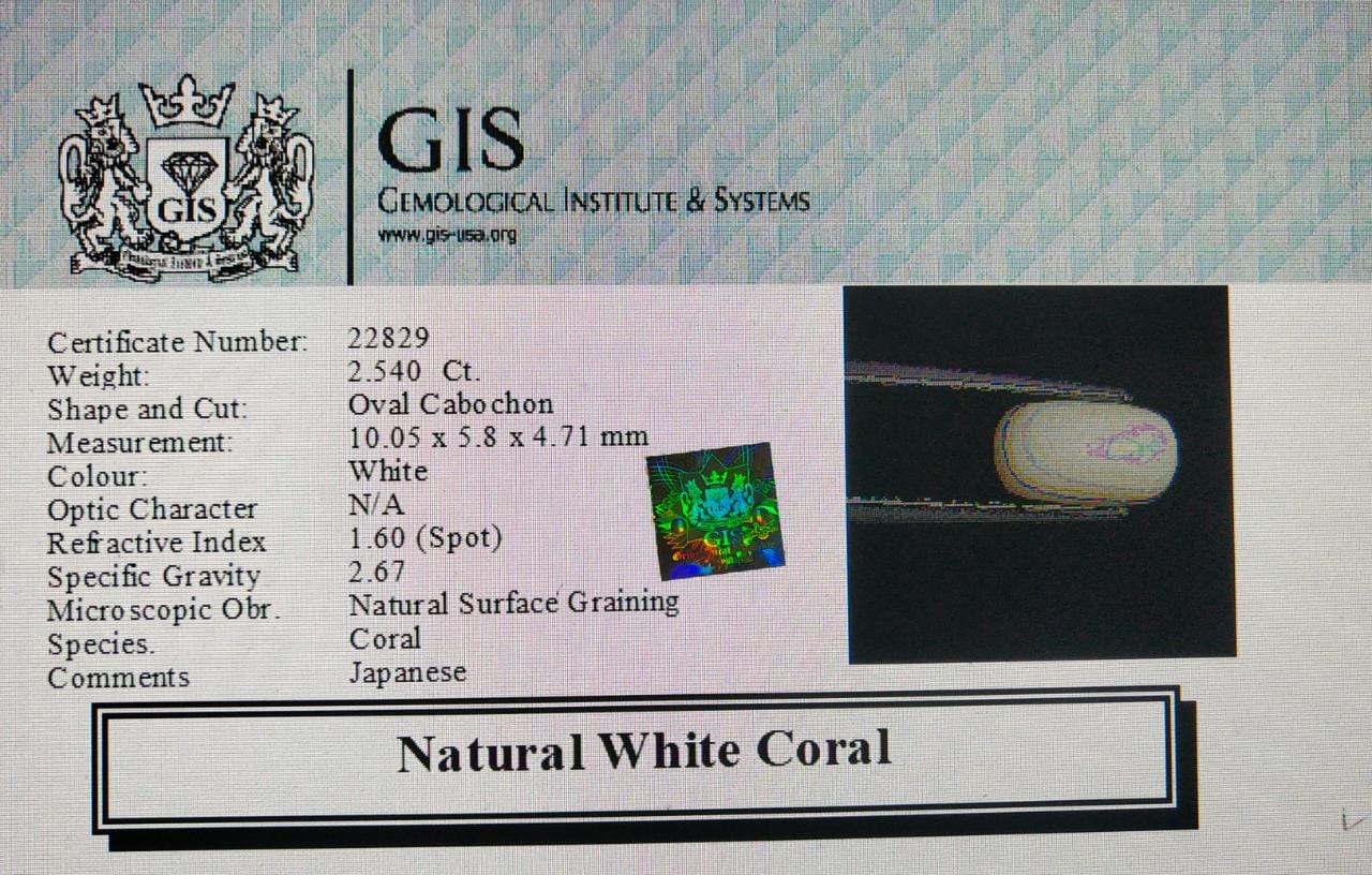 WC152 4 White Coral 2.54 Ct.