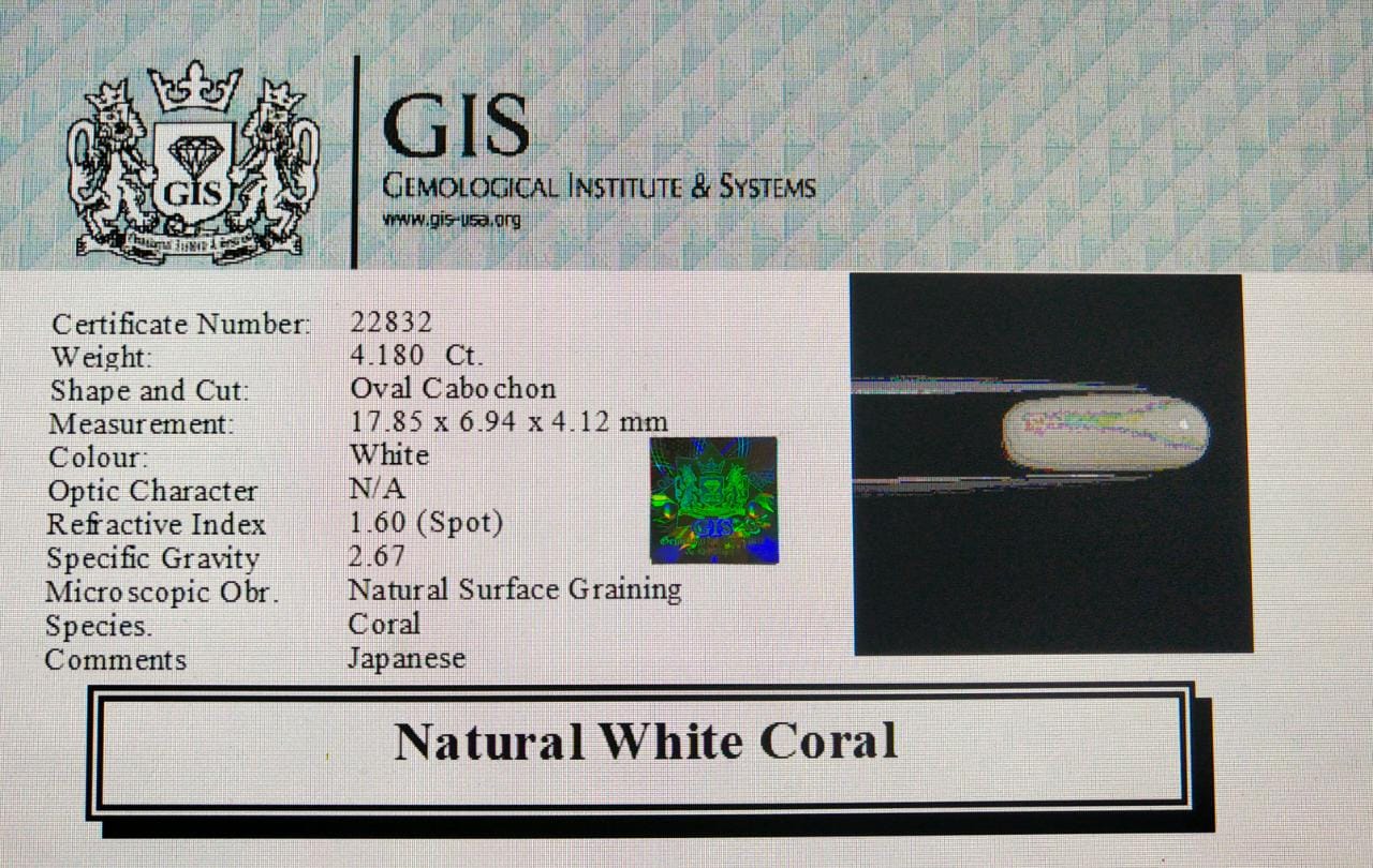 White Coral 4.18 Ct.