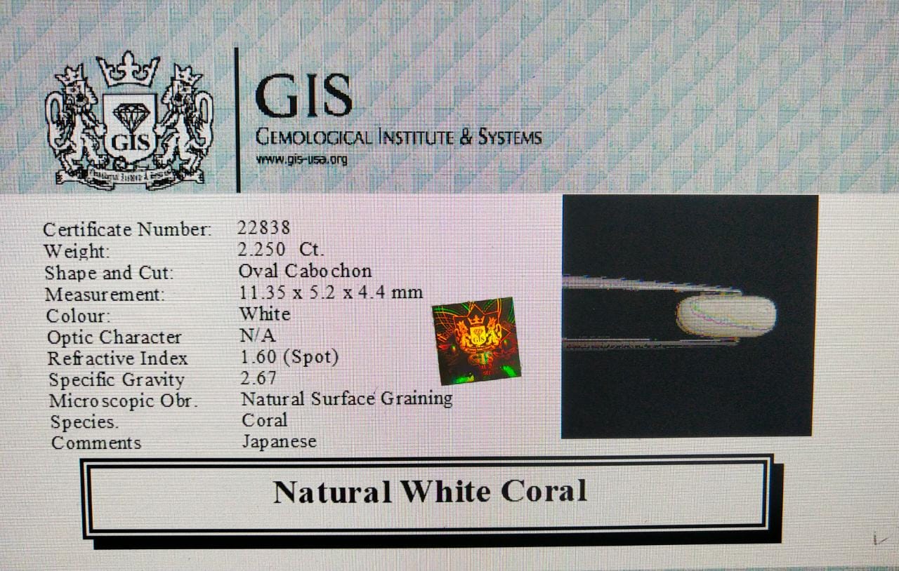 WC161 4 White Coral 2.25 Ct.