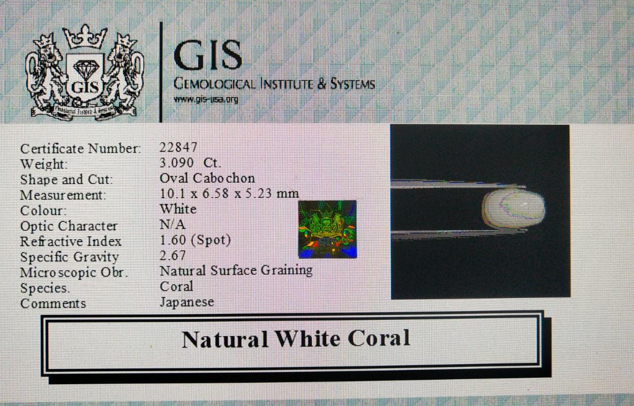 White Coral 3.09 Ct. 5 WC170 4 White Coral 3.09 Ct.