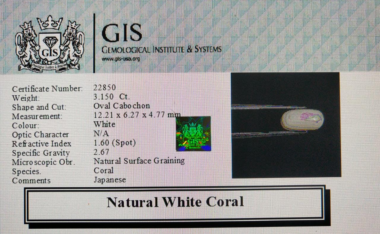 White Coral 3.15 Ct.