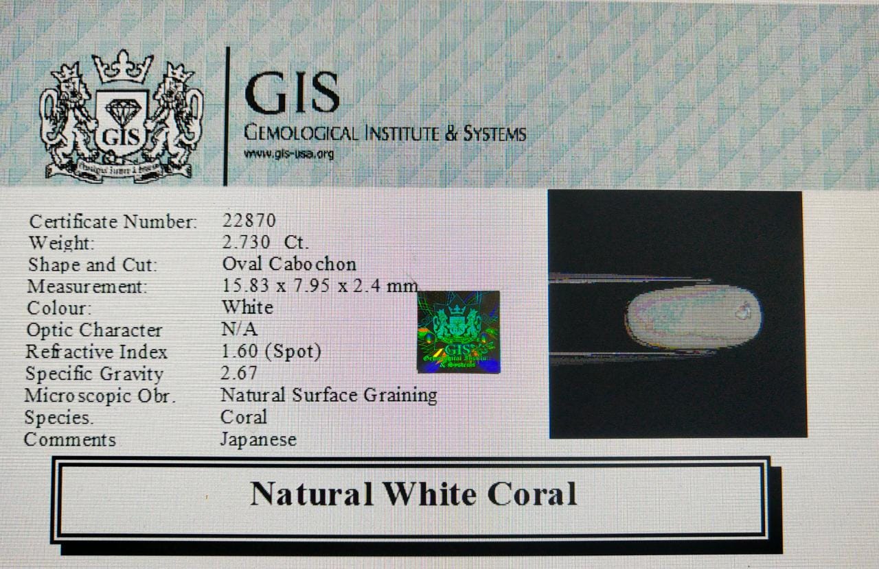White Coral 2.73 Ct. 5 WC193 4 White Coral 2.73 Ct.