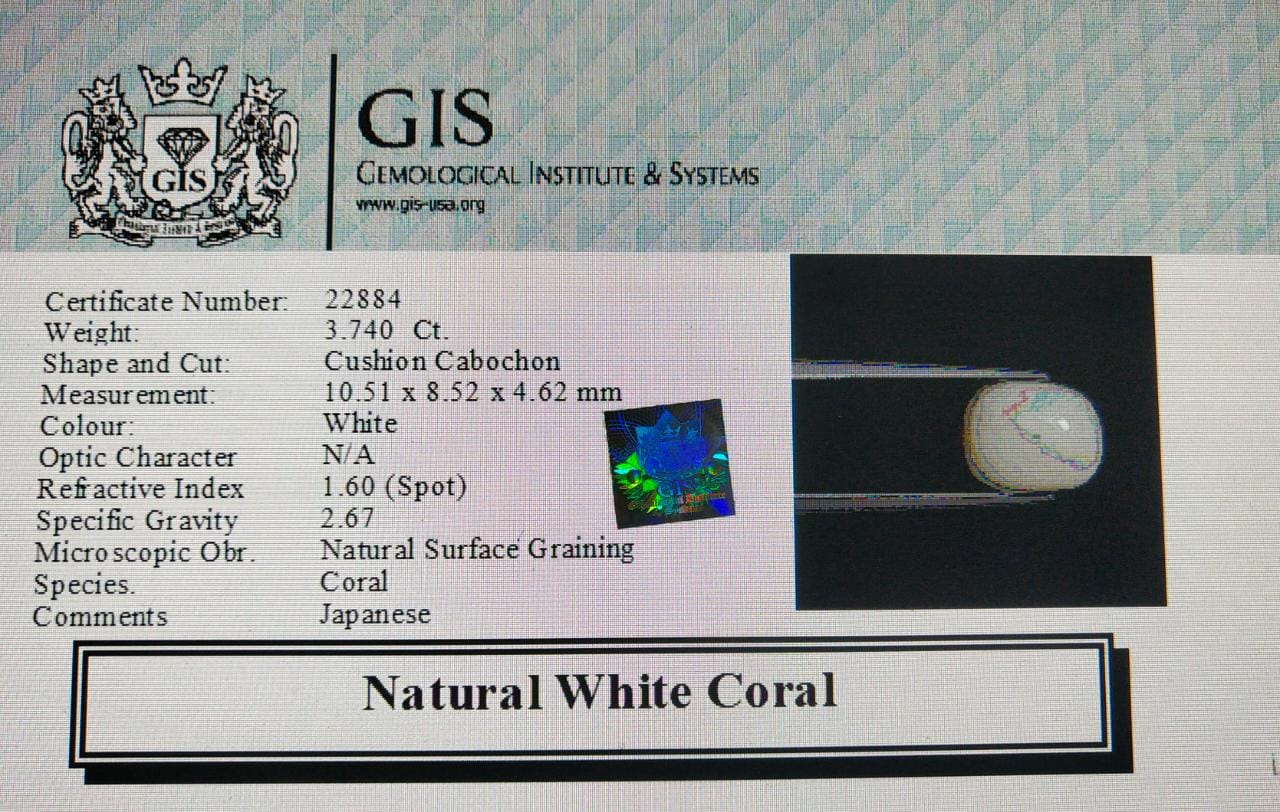 White Coral 3.74 Ct. 5 WC207 4 White Coral 3.74 Ct.