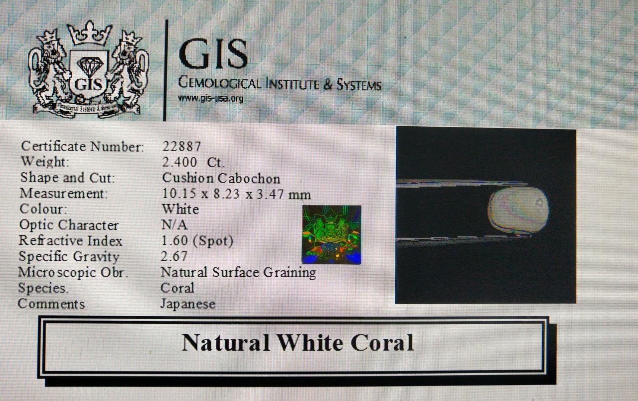 WC210 4 White Coral 2.4 Ct.