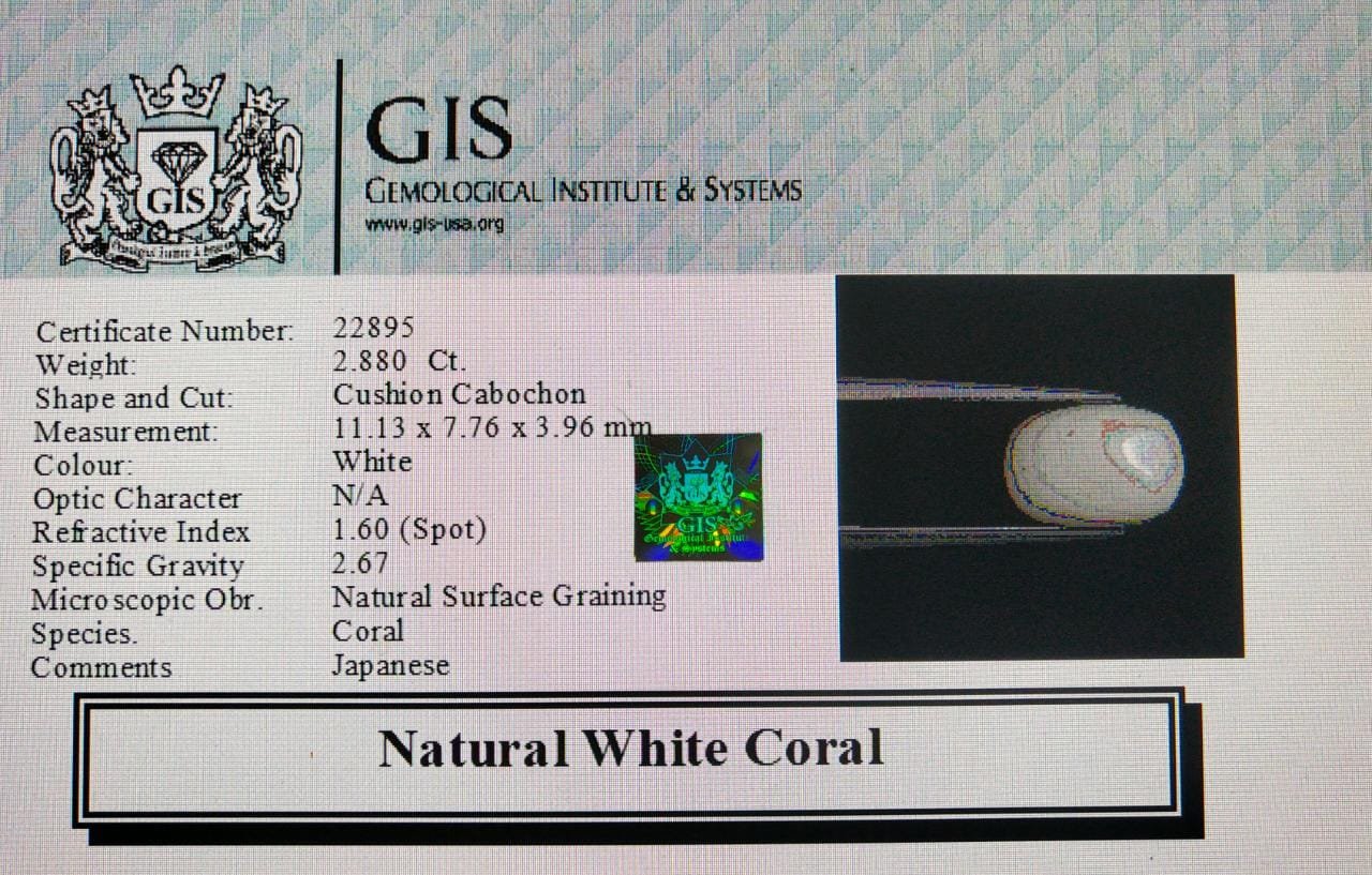 WC218 4 White Coral 2.88 Ct.