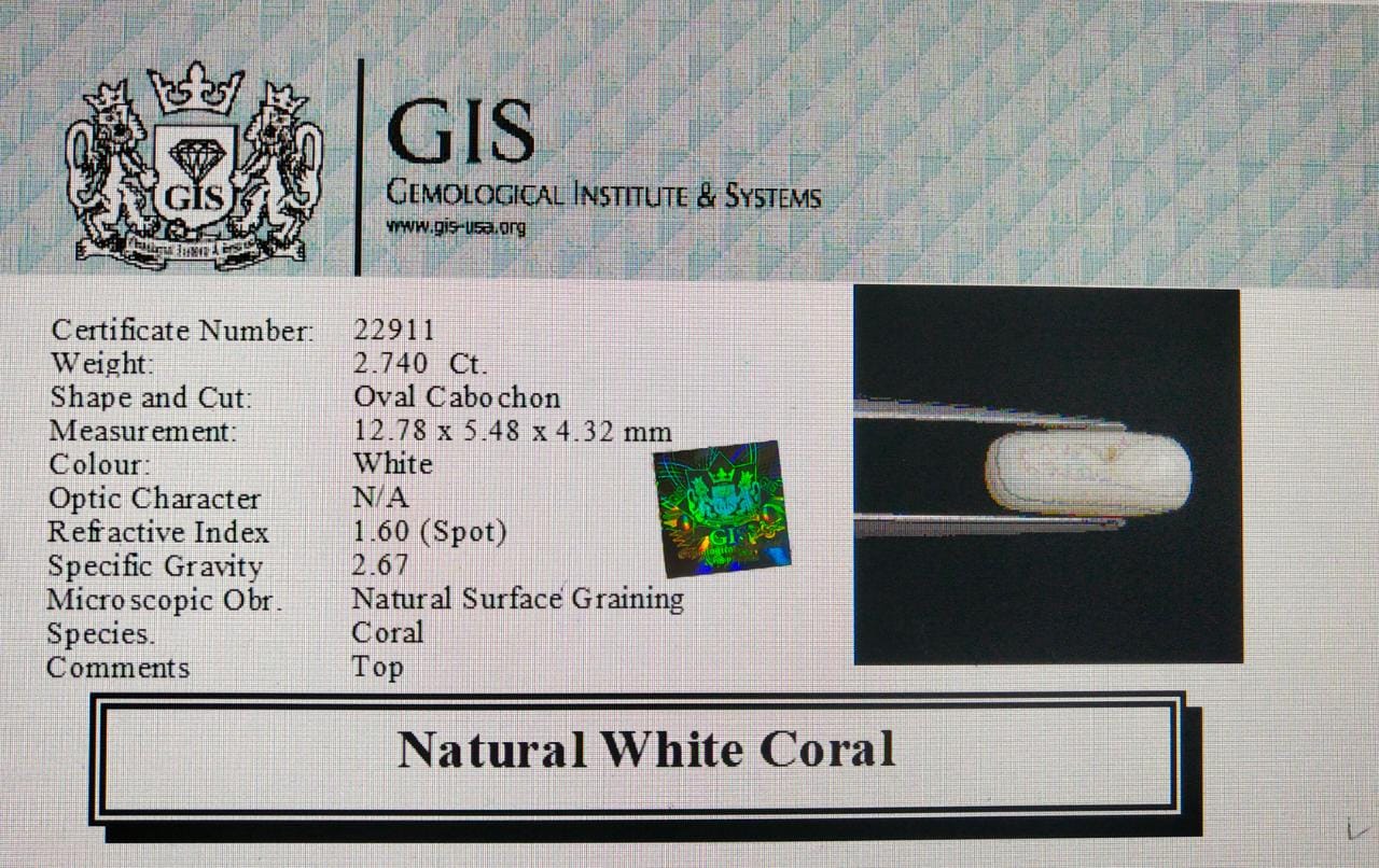 White Coral 2.74 Ct.