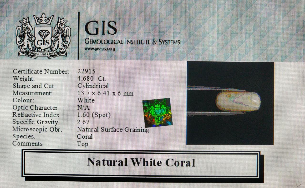 WC238 4 White Coral 4.68 Ct.