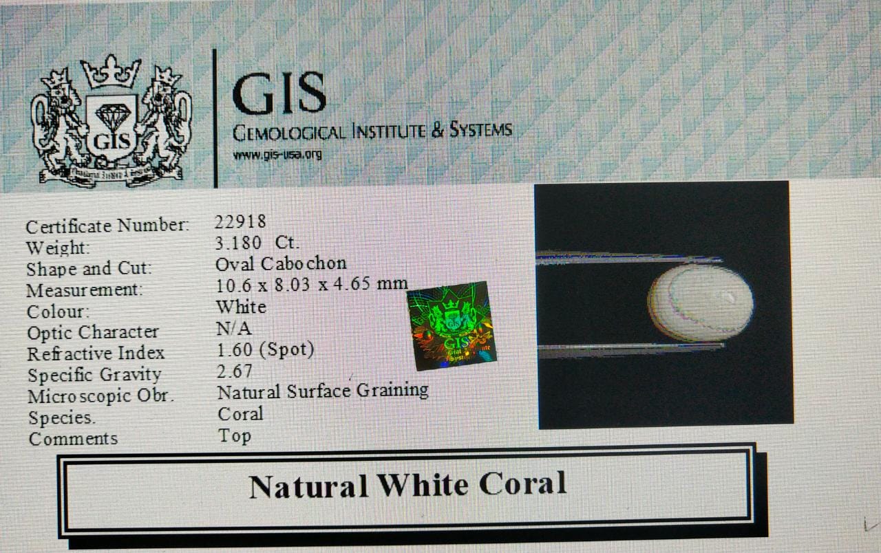 White Coral 3.18 Ct.