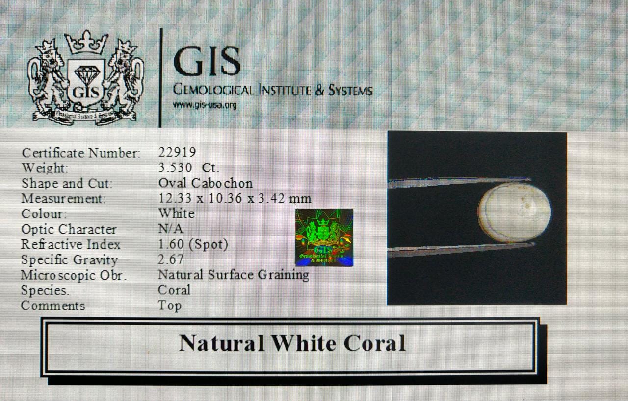WC242 4 White Coral 3.53 Ct.