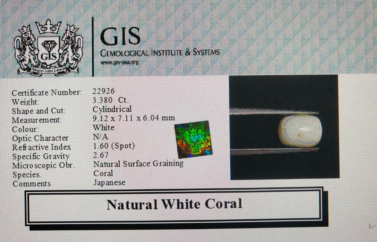 White Coral 3.38 Ct.